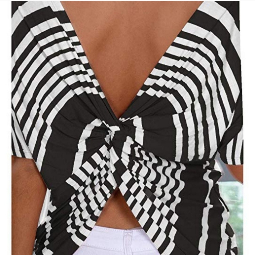 Open back shirt